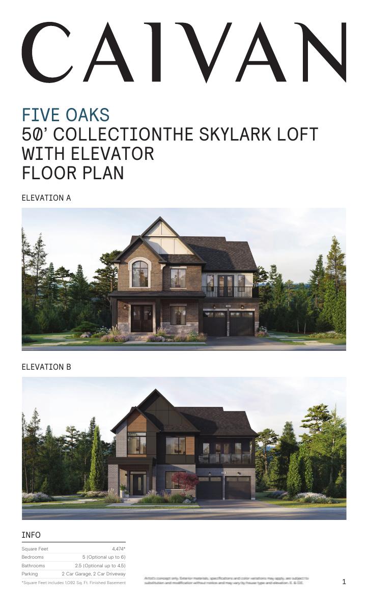 The Skylark Loft with Elevator floor plan