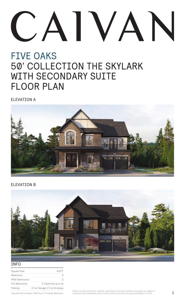 The Skylark with Secondary Suite floor plan